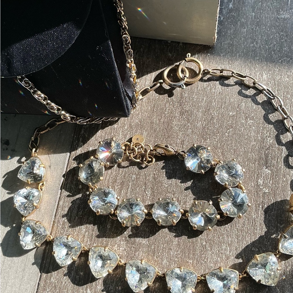 Stella and Dot crystal look necklace/ bracelet set